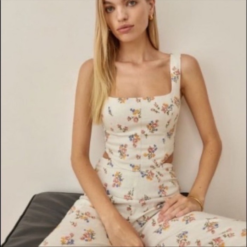 Reformation Rover Linen Top in Gala Embroidery size 8 - Picture 5 of 5